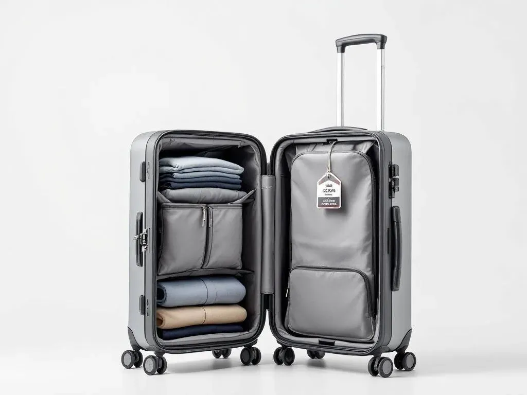 Exemple de valise cabine moderne, légère et conforme aux normes aériennes.